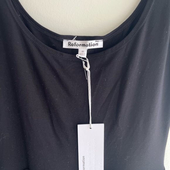 NWT! REFORMATION Rou Knit Black Dress Size Medium - Picture 4 of 7